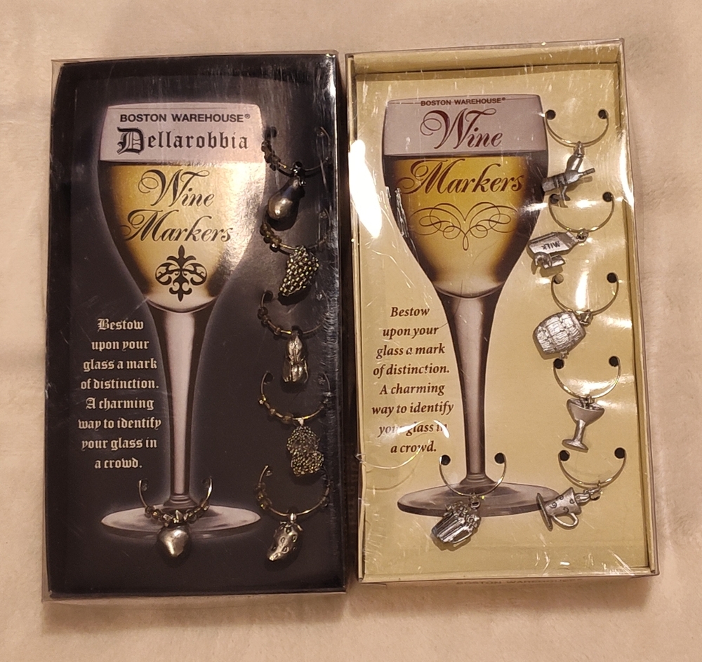 NWT! 2- Boston Warehouse Wine Glass Charms